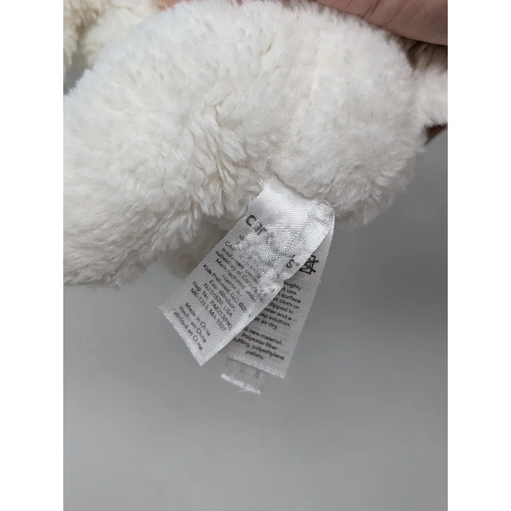 Carters‎ White Plush Kitty Cat Kitten Gold Bow 2017 Baby Lovey Animal